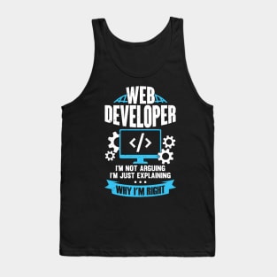 Front End Web Developer Website Designer Gift Tank Top